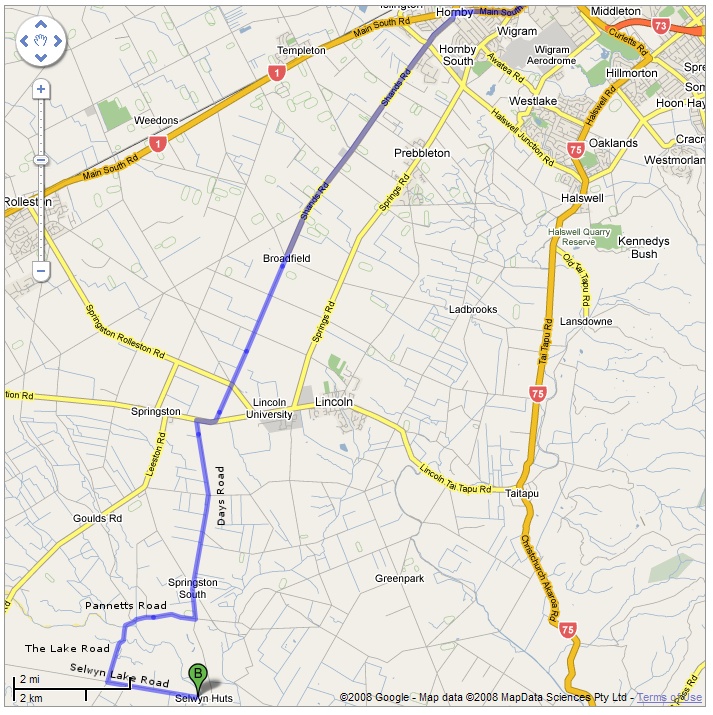 map via shands road